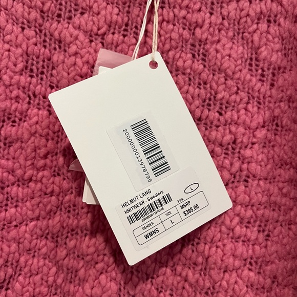 NEW Helmut Lang Pink chunky wool sweater - Picture 9 of 11